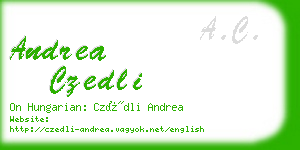 andrea czedli business card